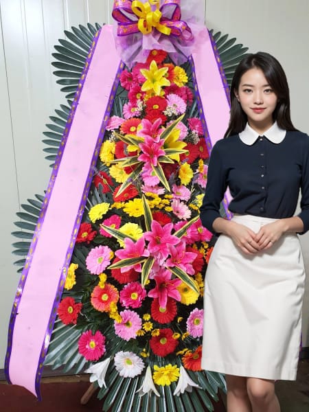 PJ호텔 웨딩홀 3단화환 기본형